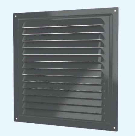 2525МЭ Gray (серый) ERA Решетка вентиляционная МЭ сетка 250х250 окраш.сталь